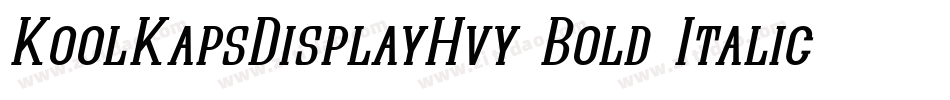 KoolKapsDisplayHvy Bold Italic字体转换